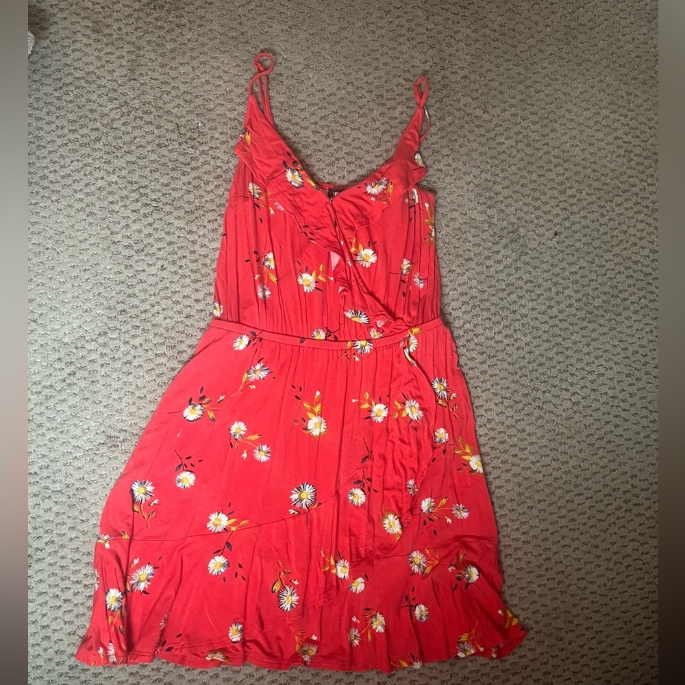 Floral Express Mini Wrap Style Dress